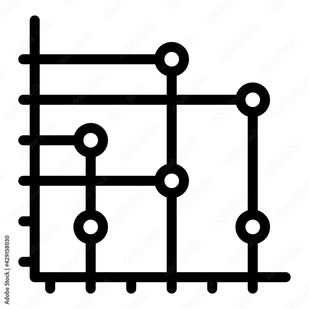 Poster bitcoin analysis icon. outline bitcoin analysis vector icon for web design isolated on white backgro