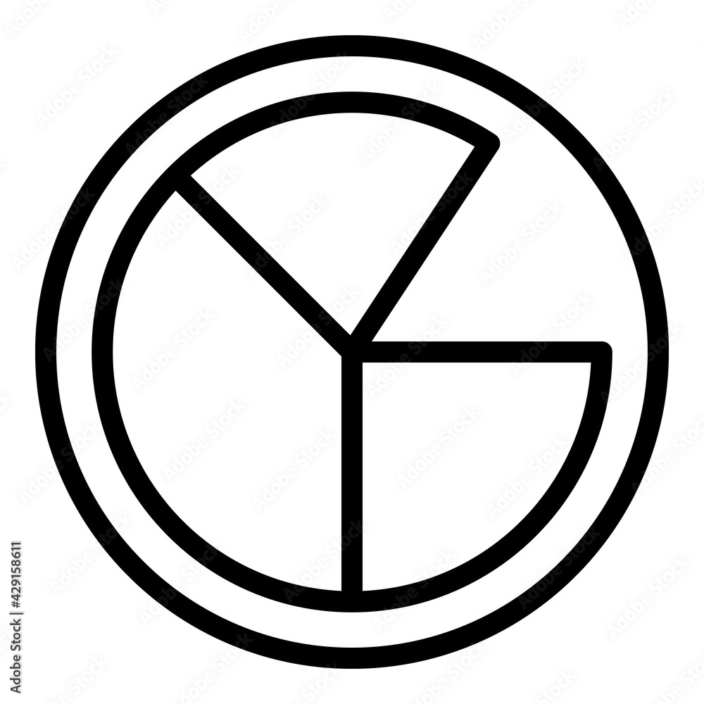 Poster bitcoin diagram icon. outline bitcoin diagram vector icon for web design isolated on white backgroun