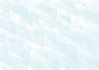 Obraz premium 青色の三角形で描かれた透明感のある抽象背景