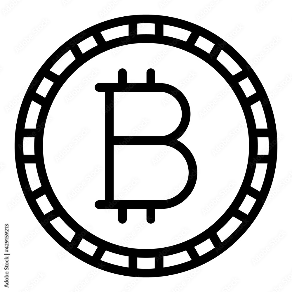 Poster bitcoin exchange icon. outline bitcoin exchange vector icon for web design isolated on white backgro