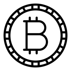 Fototapeta na wymiar Bitcoin exchange icon. Outline Bitcoin exchange vector icon for web design isolated on white background