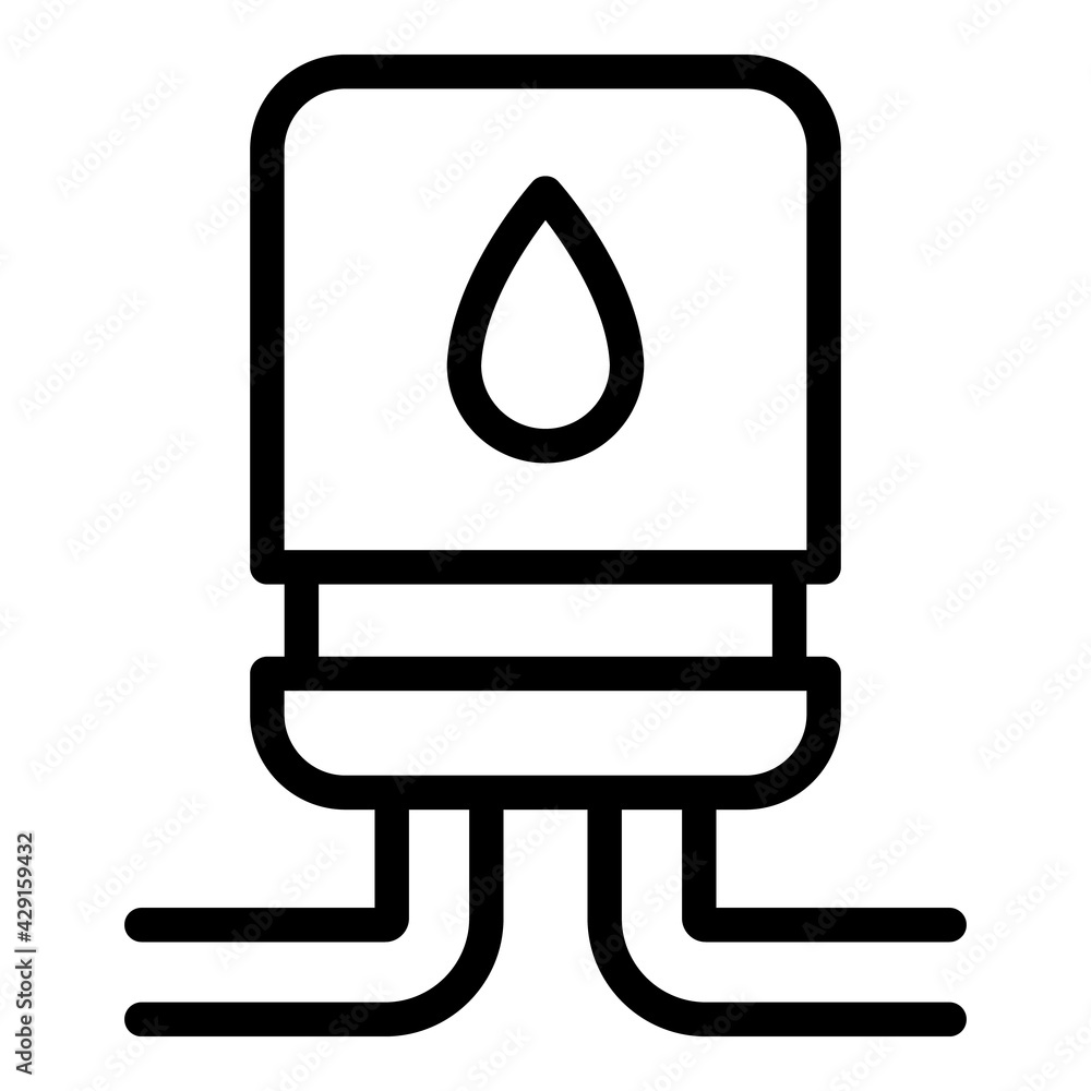 Poster filtration system icon. outline filtration system vector icon for web design isolated on white backg