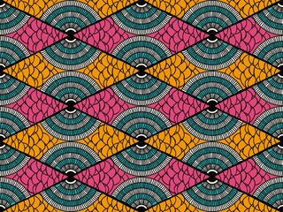 African fashion seamless pattern ornament in vibrant colours, picture art and abstract background for Fabric Print, Scarf, Shawl, Carpet, Kerchief, Handkerchief, vector.