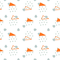 Minimalistic cute seamless pattern, Abstract rain vector illustration. 