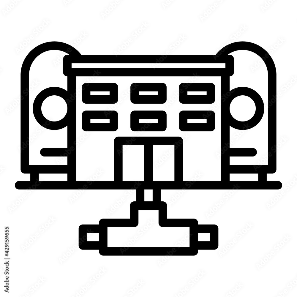Poster purification factory icon. outline purification factory vector icon for web design isolated on white