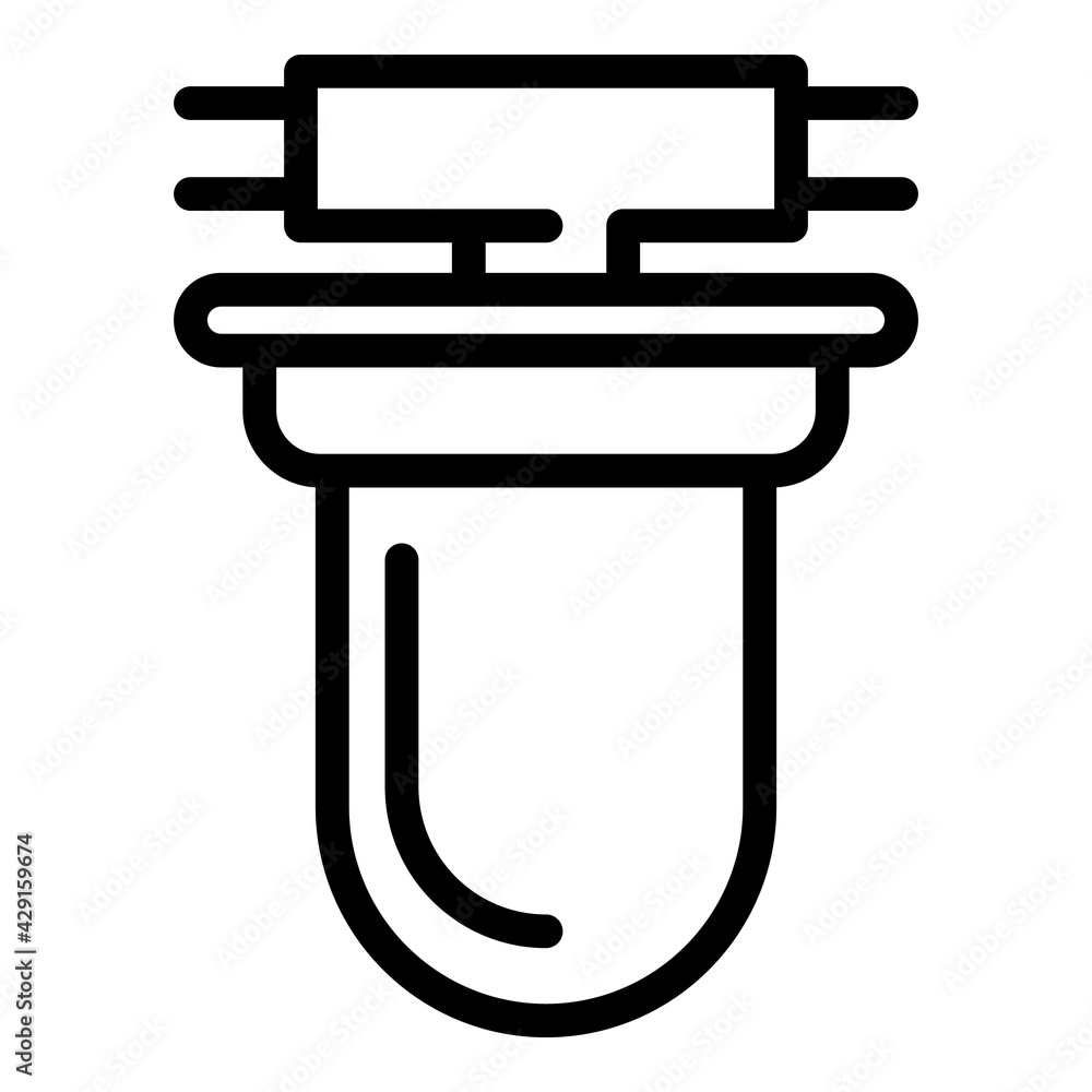 Poster waste filtering icon. outline waste filtering vector icon for web design isolated on white backgroun