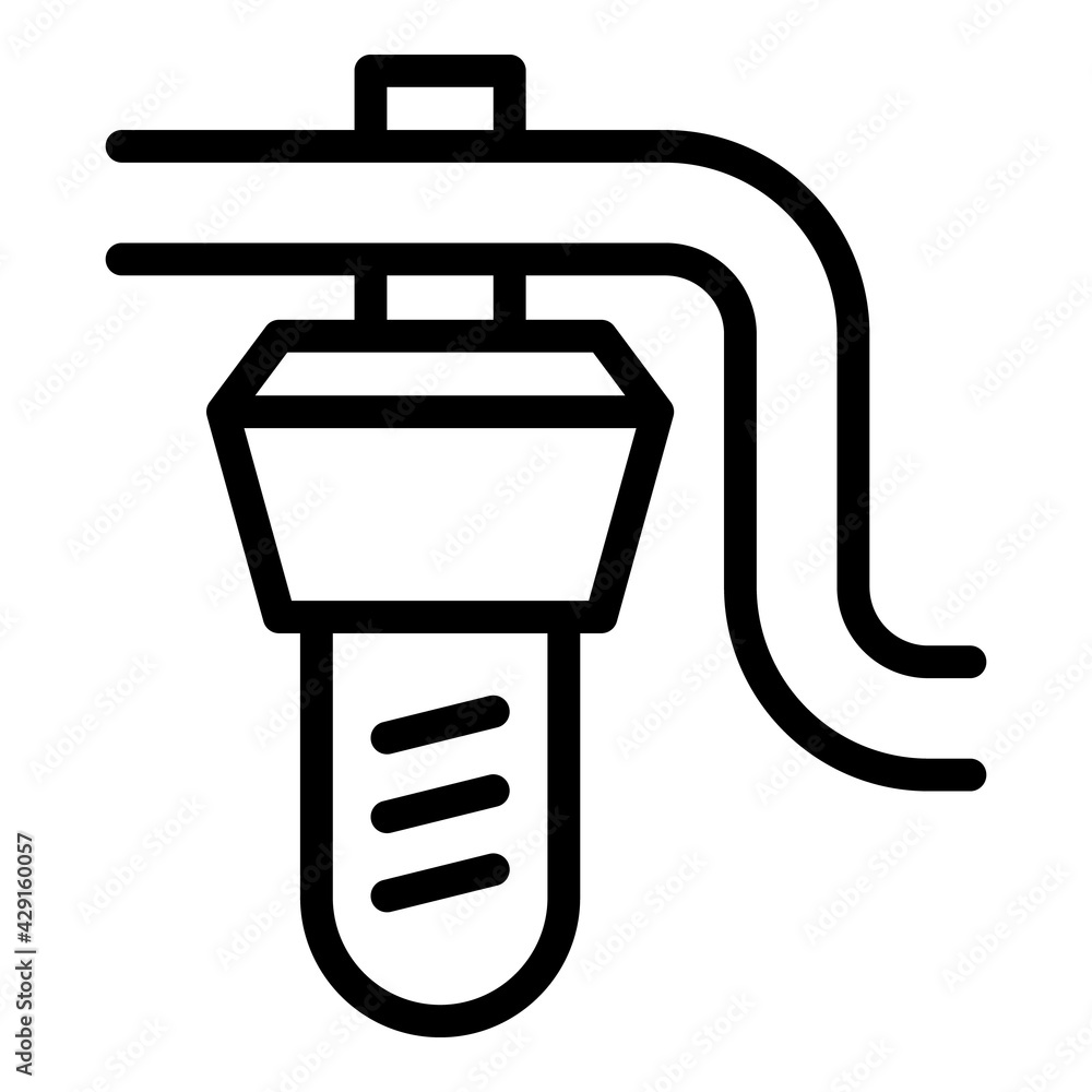 Poster plumbing filter icon. outline plumbing filter vector icon for web design isolated on white backgroun