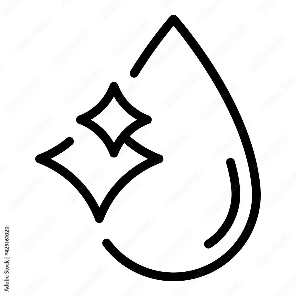 Poster clean water drop icon. outline clean water drop vector icon for web design isolated on white backgro