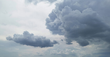 The beautiful sky with the rain clouds