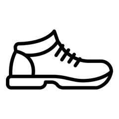 Hiking shoes icon. Outline Hiking shoesvector icon for web design isolated on white background