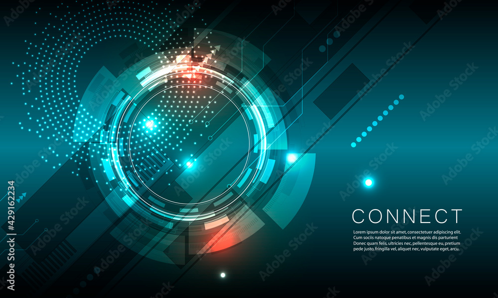 Poster Circle design for cover design. Vector design template. Abstract circle geometric shape. Graphic element vector. Line style vector. Artistic backdrop