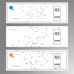 Trendy business card for cover design. Abstract geometric background. White background. Modern vector illustration. Trendy illustration. Global social network