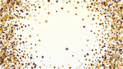 Realistic Background with Confetti of Glitter Star Particles. Sparkle Lights Texture. Celebration pattern. Light Spots. Star Dust. Christmass Design. Explosion of Confetti. Design for Advertisement.