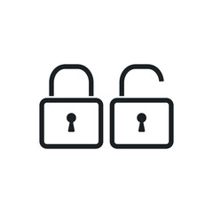 Padlock Line Icon Illustration