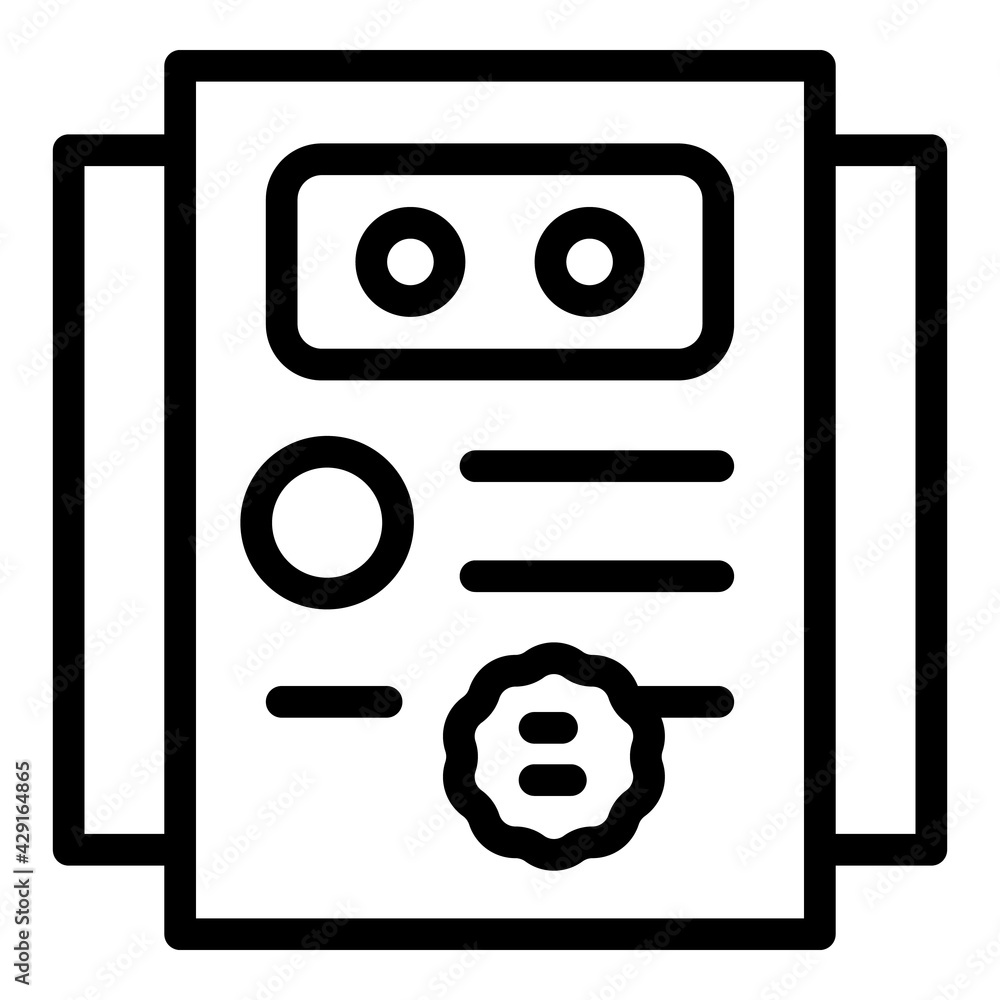 Poster test result icon. outline test result vector icon for web design isolated on white background