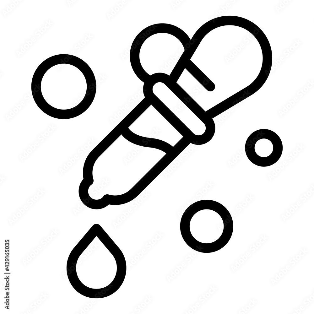 Poster test pipette icon. outline test pipette vector icon for web design isolated on white background
