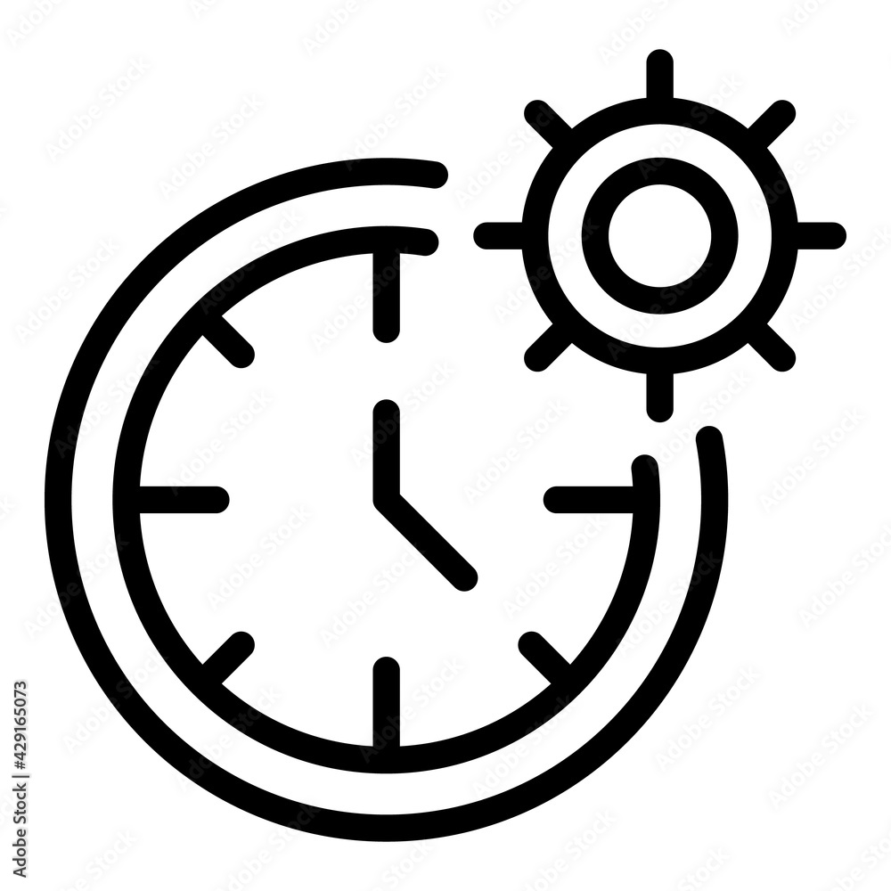 Poster time test virus icon. outline time test virus vector icon for web design isolated on white backgroun