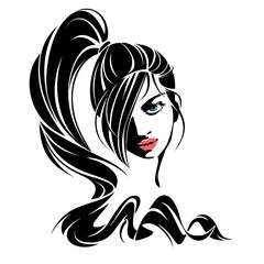 Portrait of a beautiful fantasy girl isolated on a white background