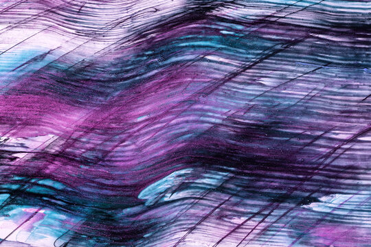 Abstract art background dark purple and navy blue colors. Watercolor painting on canvas with violet strokes