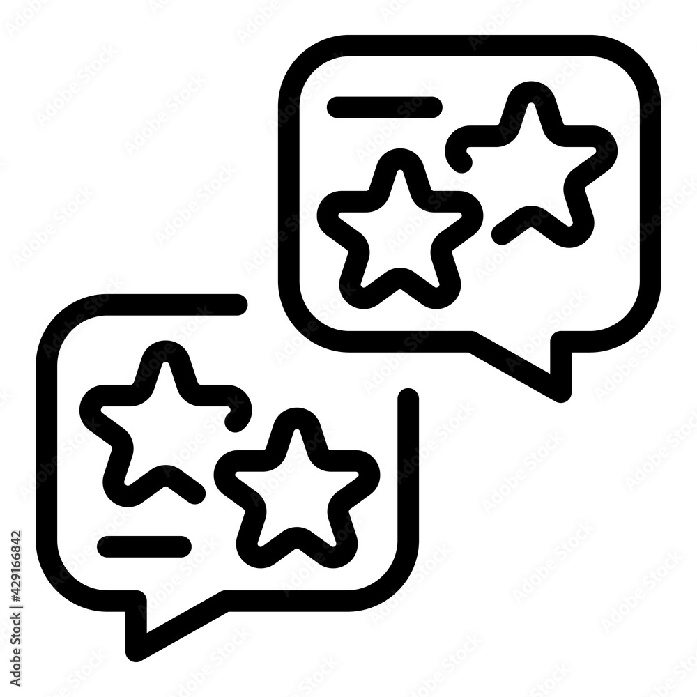 Poster network reviews icon. outline network reviews vector icon for web design isolated on white backgroun