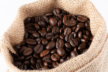 coffee beans in a bag