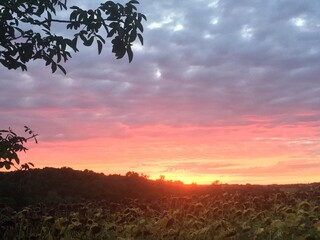 sunset in the mountains