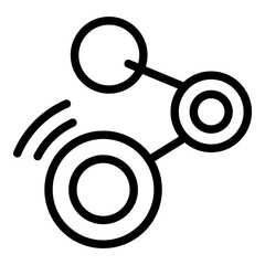 Message network icon. Outline Message network vector icon for web design isolated on white background