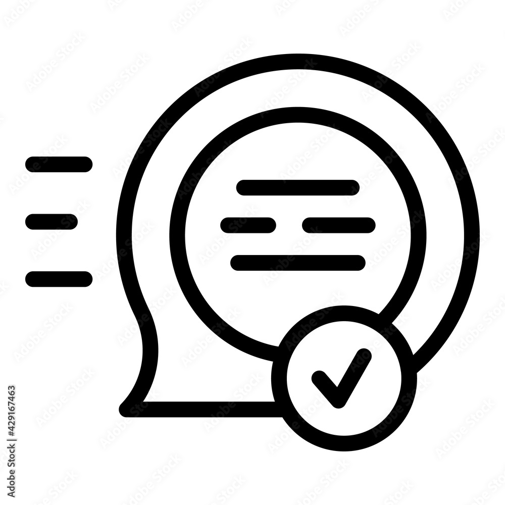Poster sent message icon. outline sent message vector icon for web design isolated on white background