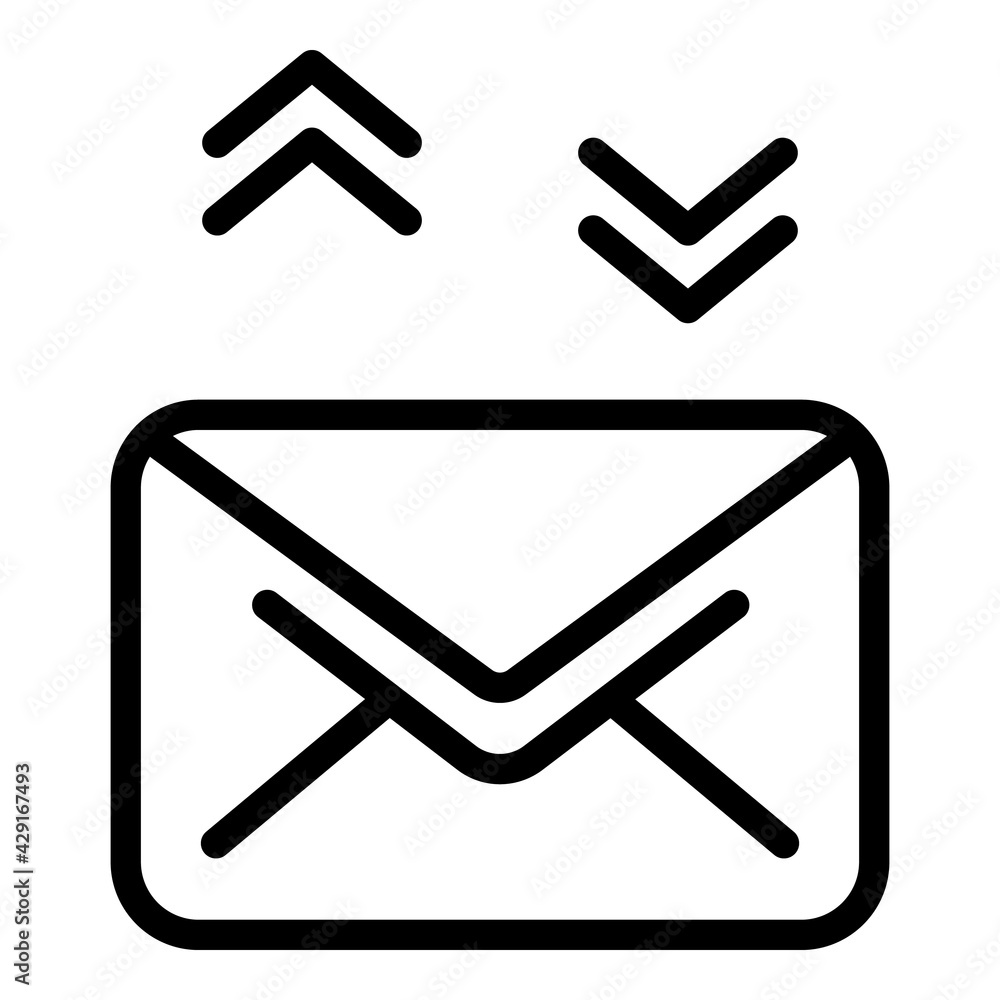 Aufkleber email chatting icon. outline email chatting vector icon for web design isolated on white background