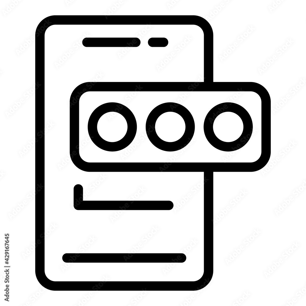 Aufkleber phone password icon. outline phone password vector icon for web design isolated on white background