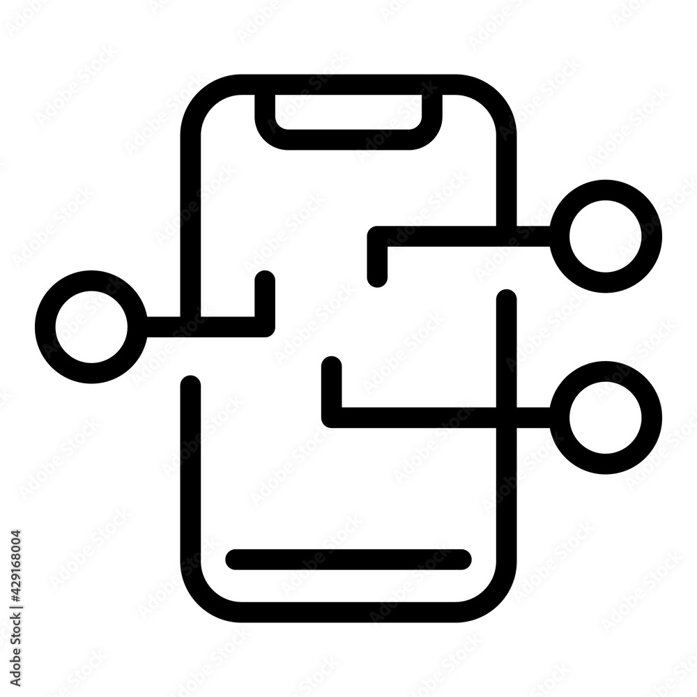 Poster phone networking icon. outline phone networking vector icon for web design isolated on white backgro