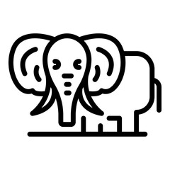 Africa elephant icon. Outline Africa elephant vector icon for web design isolated on white background