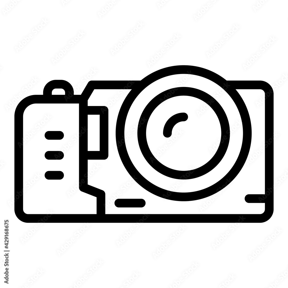 Aufkleber safari camera icon. outline safari camera vector icon for web design isolated on white background