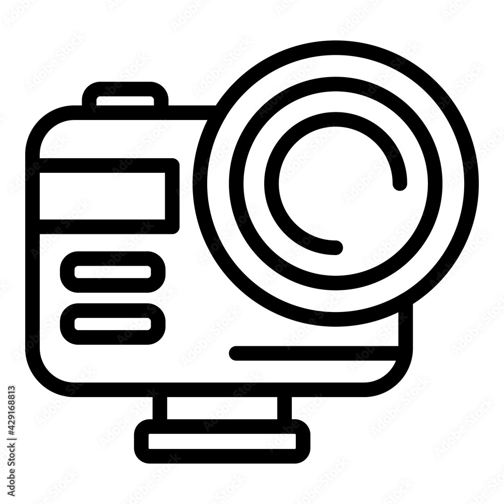 Poster safari hunting camera icon. outline safari hunting camera vector icon for web design isolated on whi