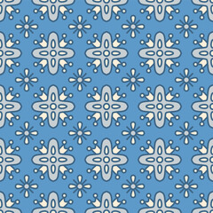 Japanese Tribal Star Vector Seamless Pattern