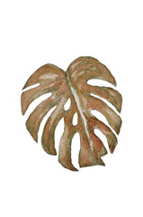 Tropical tree leaf watercolor monstera palm