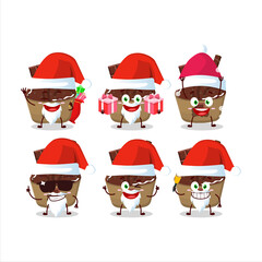 Santa Claus emoticons with ice cream chocolate cartoon character