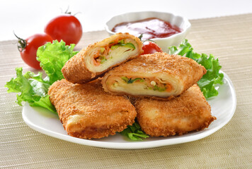Box Patties, Delicious Sandwiches Coated with Bread Crumb
