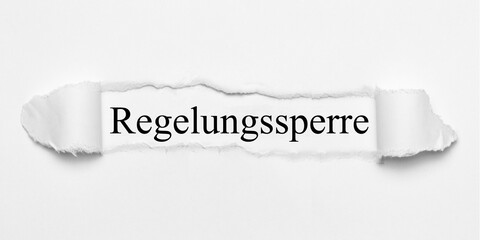 Obraz premium Regelungssperre 