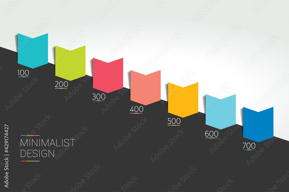 Poster infographic timeline banner, scheme, chart. step by step report template. vector.