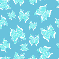 Vector butterflies pattern. seamless background for textile, fabeic. clothes, kids joys