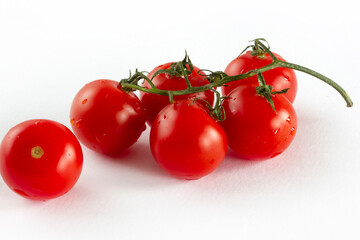 cherry tomatoes on a white background