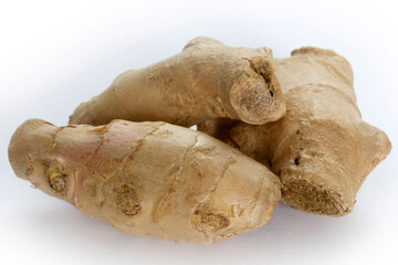 Ginger root isolated on white background
