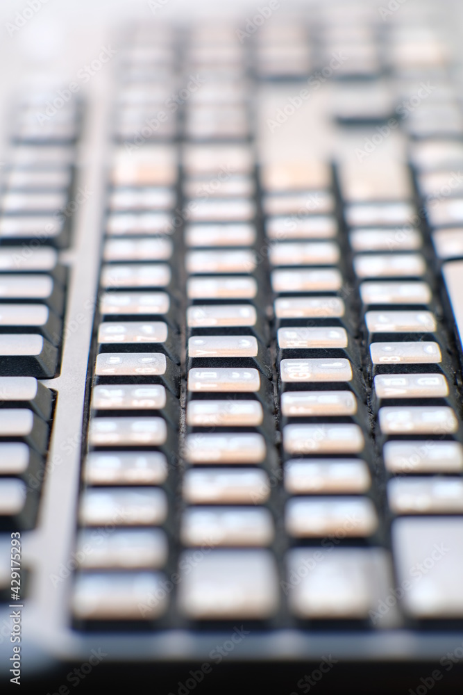 Poster close up of a keyboard on table