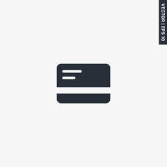 Fototapeta premium Card, credit card, premium quality flat icon