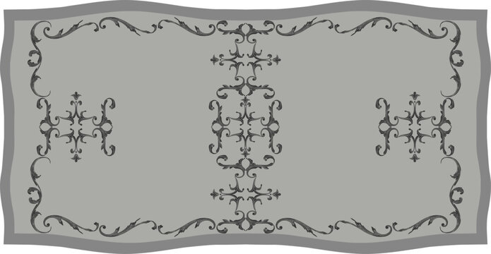 Motif d'inspiration feuilles d'acanthe