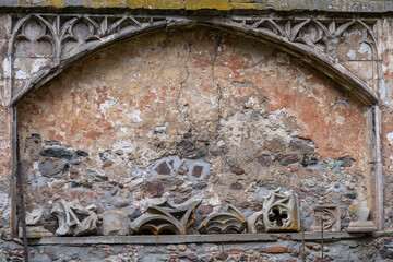 Details der Ruine St. Nikolai die in 2.Weltkrieg zerstört wurde