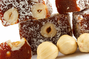 It is located dessert of Adana and Mersin cities in Turkey. Traditional turkish dessert cezerye. Turkish delight.