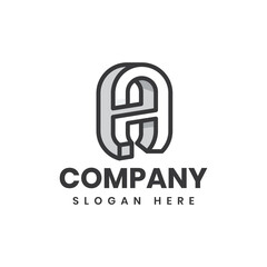 letter A geometric logo company