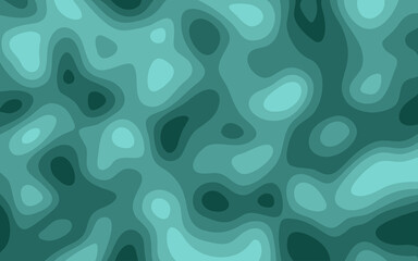 Abstract turquoise blue background in contours. Vector illustration